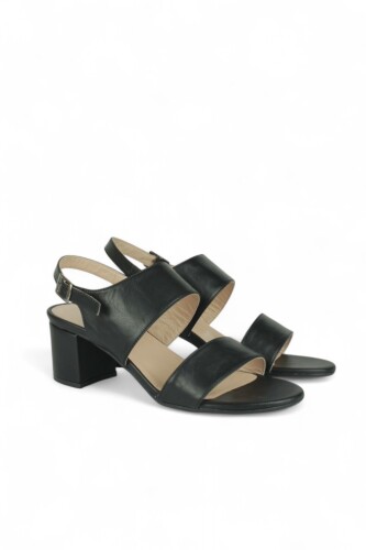 Fitbas 112142 014 Kadın Siyah Topuklu Büyük Numara Sandalet - Fitbas (1)