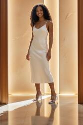 Fitbas 112154 772 Kadın Gümüş Büyük & Küçük Numara Abiye Terlik - 6