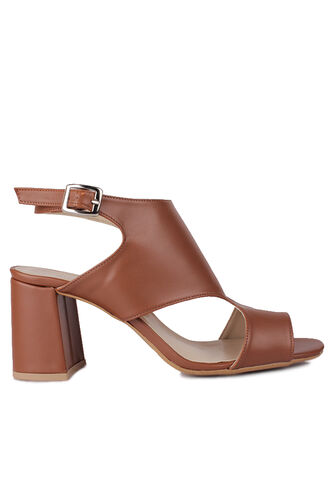 Fitbas 112300 167 Kadın Taba Topuklu Büyük & Küçük Numara Yazlık Ayakkabı - Fitbas