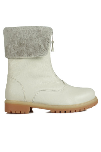 Fitbas 112407 318 Kadın Ten Kürklü Büyük Numara Bot - Fitbas