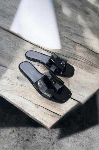 Fitbas 112608 020 Kadın Siyah Büyük Numara Terlik - Fitbas