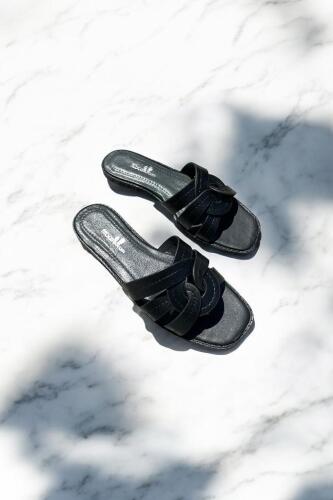 Fitbas 112609 014 Kadın Siyah Büyük Numara Terlik - Fitbas