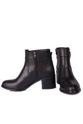 Fitbas 113700 014 Kadın Siyah Mat Deri Büyük & Küçük Numara Bot - 3