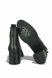 Fitbas 113701 014 Kadın Siyah Mat Deri Büyük & Küçük Numara Bot - 4