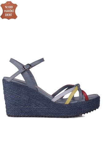 Fitbas 1315 424 Kadın Mavi Büyük & Küçük Numara Sandalet - Fitbas
