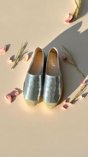 Fitbas 360003 771 Kadın Gümüş Günlük Büyük Numara Ayakkabı - Fitbas