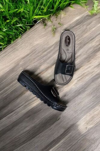 Fitbas 392992 014 Kadın Siyah Büyük Numara Terlik - Fitbas