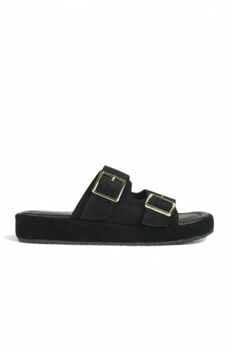 Fitbas 411007 008 Kadın Siyah Renk Büyük & Küçük Numara Terlik - Fitbas