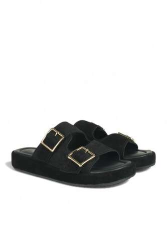 Fitbas 411007 008 Kadın Siyah Renk Büyük & Küçük Numara Terlik - Fitbas (1)