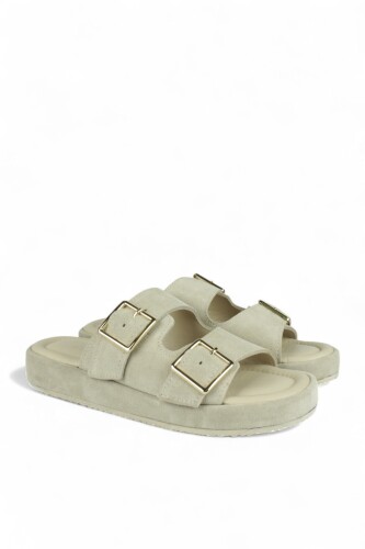 Fitbas 411007 319 Kadın Kum Rengi Büyük & Küçük Numara Terlik - Fitbas (1)