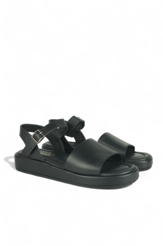 Fitbas 411008 014 Kadın Siyah Mat Renk Büyük & Küçük Numara Sandalet - Fitbas (1)