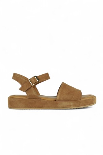 Fitbas 411008 167 Kadın Taba Rengi Büyük & Küçük Numara Sandalet - Fitbas