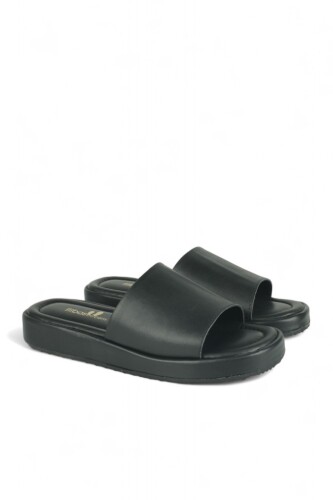 Fitbas 411009 014 Kadın Siyah Mat Renk Büyük & Küçük Numara Terlik - Fitbas (1)