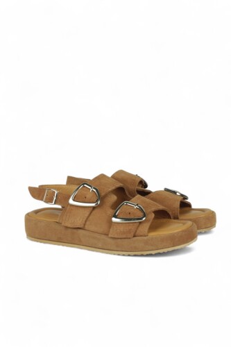 Fitbas 411010 167 Kadın Taba Rengi Büyük & Küçük Numara Sandalet - Fitbas (1)