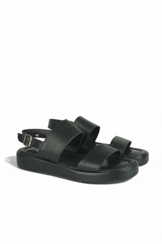Fitbas 411011 014 Kadın Siyah Mat Renk Büyük & Küçük Numara Sandalet - Fitbas (1)