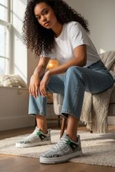 Fitbas 440595 515 Kadın Gri Büyük Numara Spor ayakkabı 