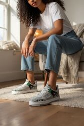 Fitbas 440595 515 Kadın Gri Büyük Numara Spor ayakkabı 