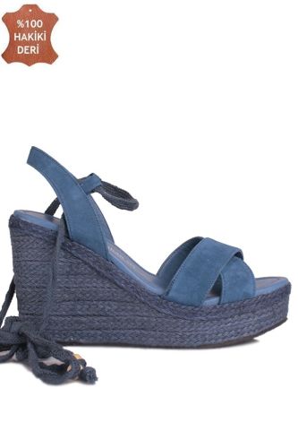 Fitbas 7007 427 Kadın Larcivert Büyük & Küçük Numara Sandalet - Fitbas