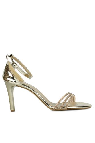 Fitbas 520031 721 Kadın Altın Rugan Topuklu Büyük & Küçük Numara Ayakkabı