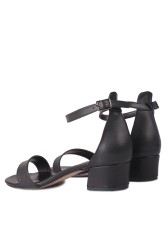 Fitbas 520033 013 Kadın Siyah Mat Topuklu Büyük & Küçük Numara Ayakkabı - Thumbnail