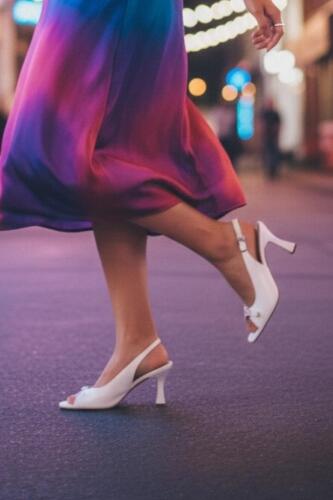 Fitbas 520034 468 Kadın Beyaz Büyük & Küçük Numara Sandalet - Fitbas