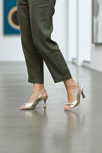 Fitbas 520034 721 Kadın Gold Büyük & Küçük Numara Sandalet - Fitbas