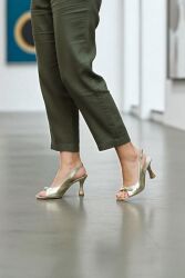 Fitbas 520034 721 Kadın Gold Büyük & Küçük Numara Sandalet - 1