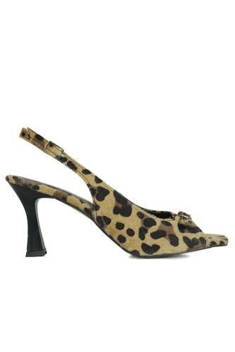 Fitbas 520034 999 Kadın Leopar Büyük & Küçük Numara Sandalet - Fitbas (1)