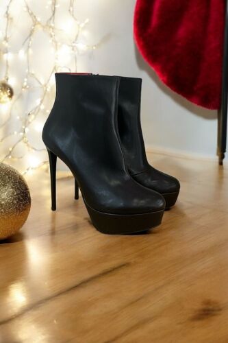 Fitbas 520039 014 Kadın Siyah Topuklu Büyük & Küçük Numara Platform Ayakkabı - Fitbas