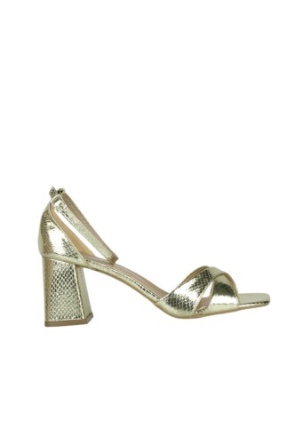 Fitbas 520040 721 Kadın Gold Topuklu Büyük & Küçük Numara Ayakkabı - Fitbas