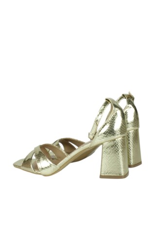 Fitbas 520040 721 Kadın Gold Topuklu Büyük & Küçük Numara Ayakkabı - Fitbas (1)