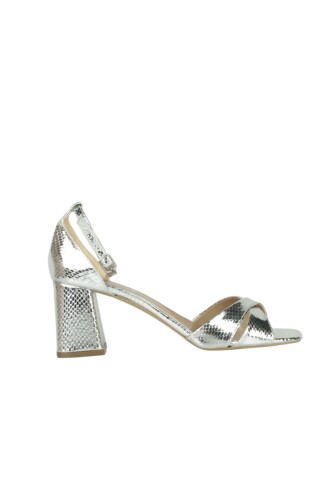 Fitbas 520040 771 Kadın Gümüş Topuklu Büyük & Küçük Numara Ayakkabı - Fitbas