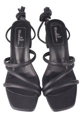 Fitbas 520056 014 Kadın Siyah Büyük & Küçük Numara Sandalet - Thumbnail
