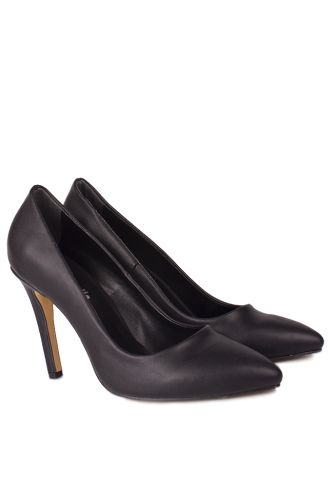 Fitbas - Fitbas 520207 013 Kadın Siyah Mat Büyük & Küçük Numara Stiletto (1)