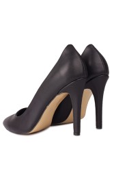 Fitbas 520207 013 Kadın Siyah Mat Büyük & Küçük Numara Stiletto - Thumbnail