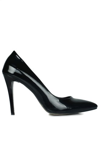 Fitbas 520207 021 Kadın Siyah Rugan Büyük & Küçük Numara Stiletto - Fitbas