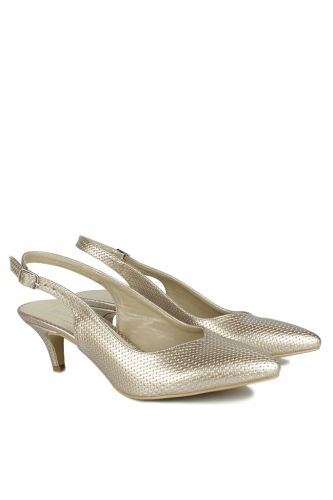 Fitbas - Fitbas 520301 518 Kadın Platin Büyük & Küçük Numara Stiletto (1)