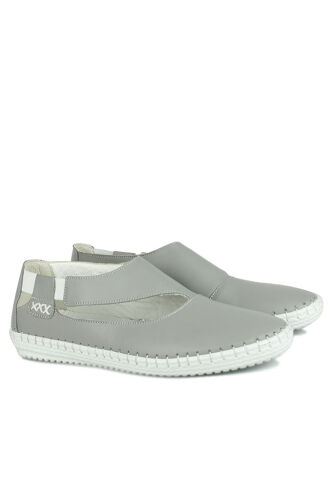 Fitbas 625044 515 Kadın Gri Deri Günlük Büyük Numara Ayakkabı - Fitbas (1)