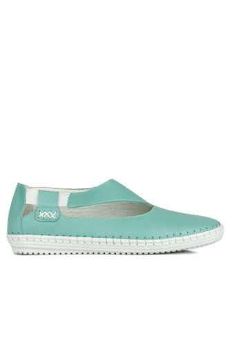 Fitbas 625044 676 Kadın Nil Yeşili Deri Günlük Büyük Numara Ayakkabı - Fitbas