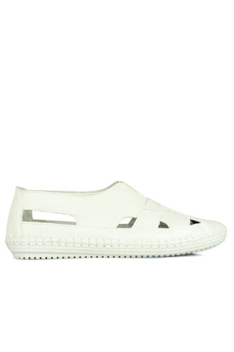 Fitbas 625045 468 Kadın Beyaz Deri Günlük Büyük Numara Ayakkabı - Fitbas