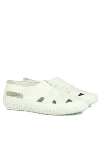 Fitbas 625045 468 Kadın Beyaz Deri Günlük Büyük Numara Ayakkabı - Fitbas (1)