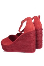 Fitbas 6863 527 Kadın Kırmızı Sandalet Büyük & Küçük Numara Sandalet - 3