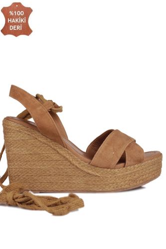 Fitbas 7007 167 Kadın Taba Büyük & Küçük Numara Sandalet - Fitbas