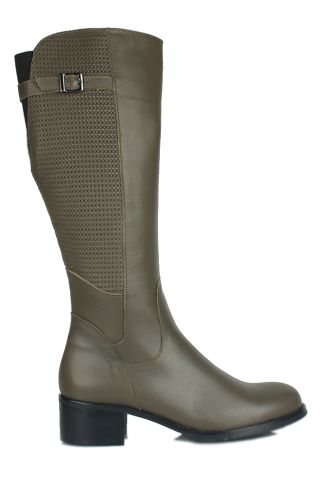 Fitbas 7120 515 Kadın Haki Büyük & Küçük Numara Çizme - Fitbas