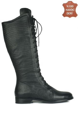Fitbas 7142 027 Kadın Siyah Büyük & Küçük Numara Çizme - Fitbas
