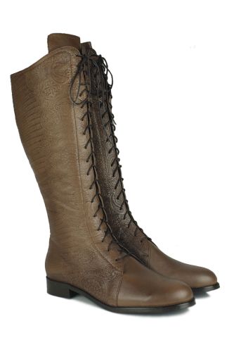 Fitbas 7142 242 Kadın Kahverengi Büyük & Küçük Numara Çizme - Fitbas (1)