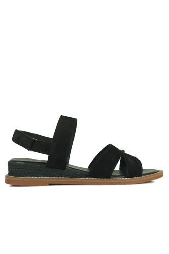 Fitbas 7193 014 Kadın Siyah Sandalet Büyük & Küçük Numara Terlik - Fitbas