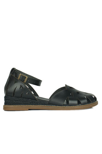 Fitbas 7199 014 Kadın Siyah Sandalet Büyük & Küçük Numara Terlik - Fitbas