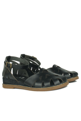 Fitbas 7199 014 Kadın Siyah Sandalet Büyük & Küçük Numara Terlik - Fitbas (1)