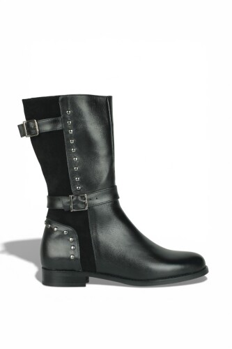 Fitbas 7346 014 Kadın Siyah Büyük & Küçük Numara Çizme - Fitbas